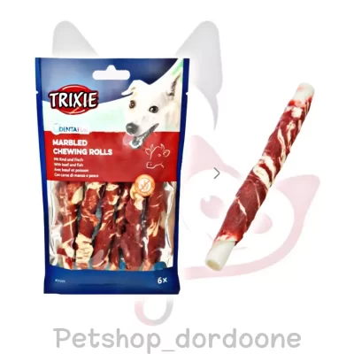 تشویقی سگ تریکسی مدل رول جویدنی Trixie Marbled Chewing Rolls