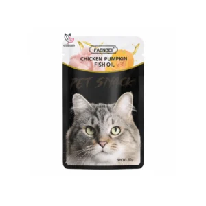 پوچ گربه FAENBEI با طعم مرغ، کدو تنبل و روغن ماهی - وزن ۸۵ گرم