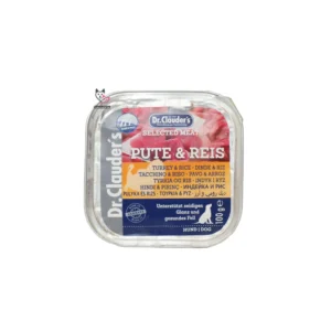 کنسرو سگ Dr. Clauder’s مدل Selected Meat – طعم بوقلمون و برنج (100 گرمی)