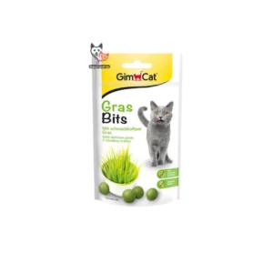تشویقی علف گربه جیم‌کت (GimCat) مدل Gras Bits - کمک به سلامت گوارش و دفع هربال
