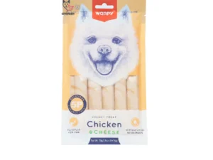 تشویقی سگ ونپی (Wanpy) مدل Chicken & Cheese Slices – بسته ۵ عددی
