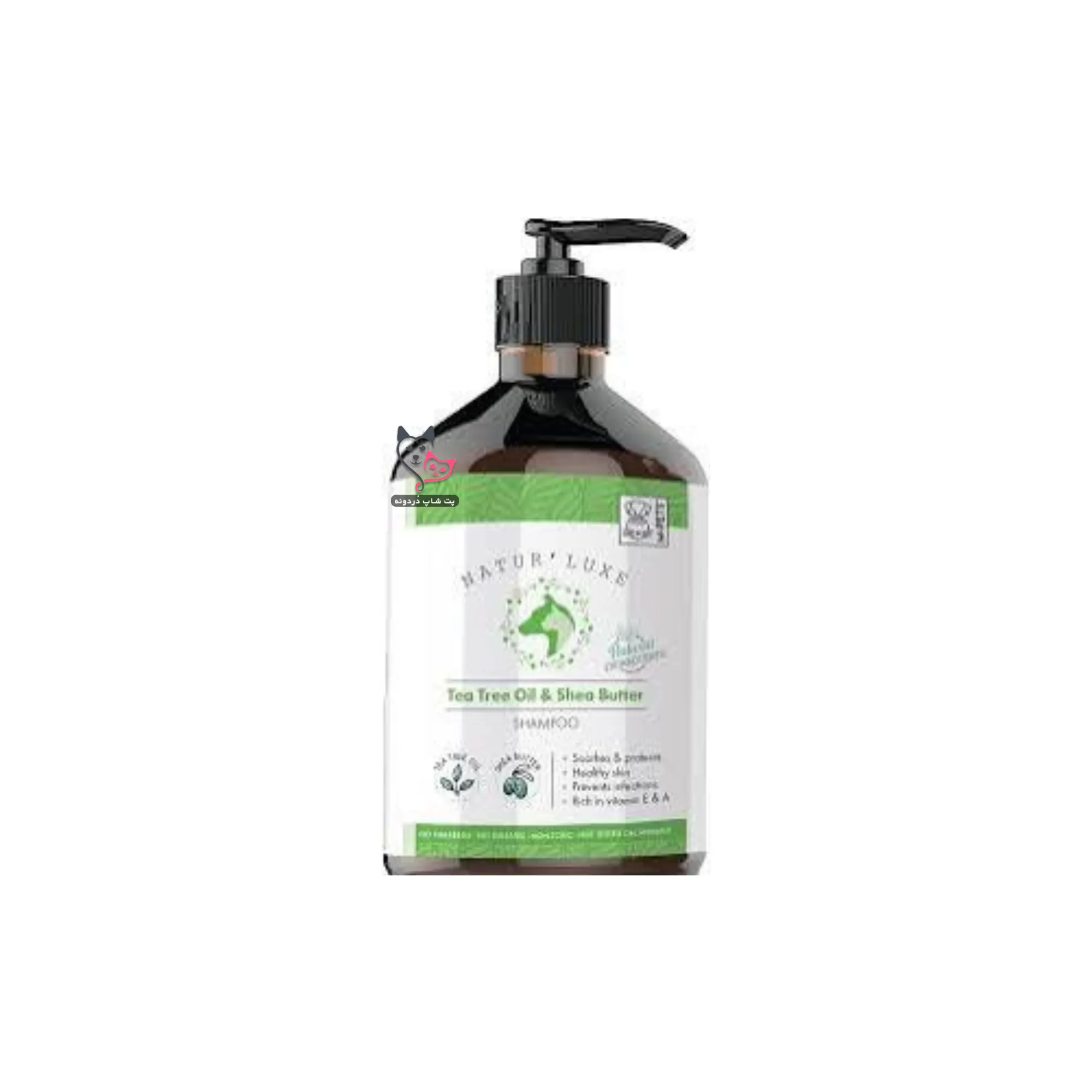 شامپو درمانی سگ و گربه MPets مدل Tea Tree Oil & Shea Butter - حجم 500 میل