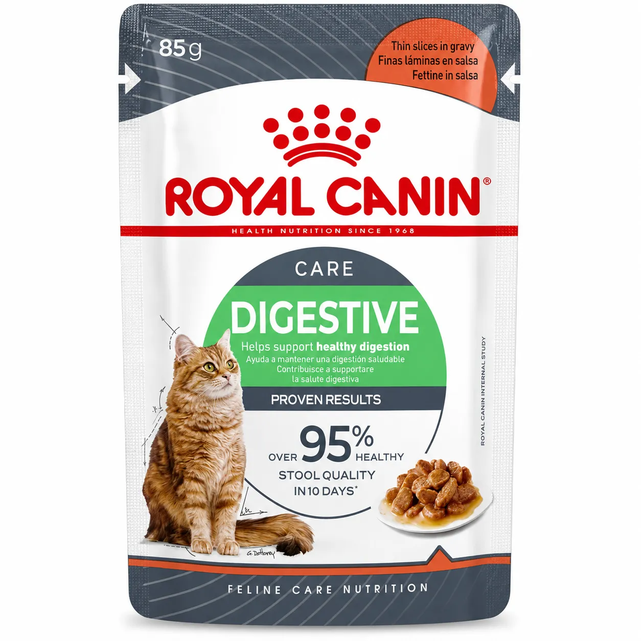 پوچ گربه رویال کنین مدل Digestive Care - وزن ۸۵ گرمی