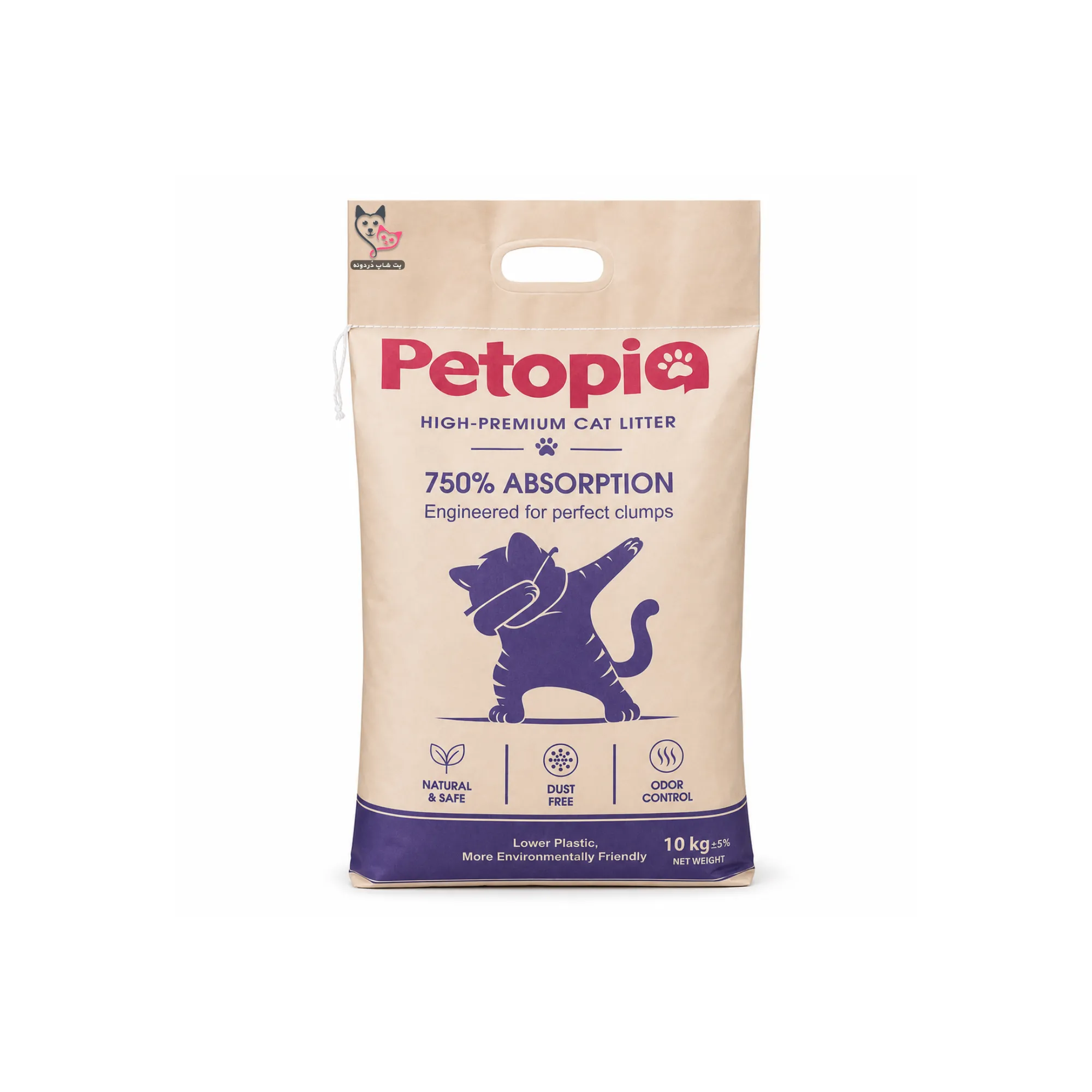 خاک گربه پتوپیا پرمیوم (Petopia High-Premium Cat Litter) کلامپینگ 10 کیلوگرمی