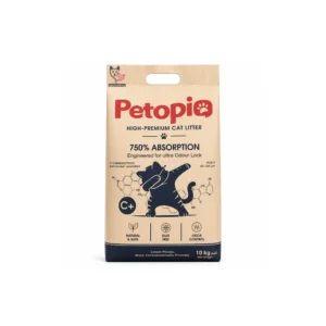 خاک گربه پتوپیا کربن پلاس (Petopia Carbon C+) کنترل بوی فوق‌العاده 10 کیلوگرمی