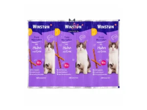 تشویقی مدادی گربه وینستون (Winston) طعم مرغ و اردک - بسته ۱۰ عددی